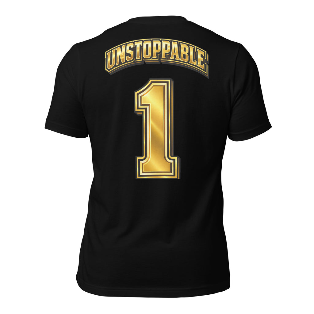 I AM UNSTOPPABLE #1 Championship Tee - Black/Gold