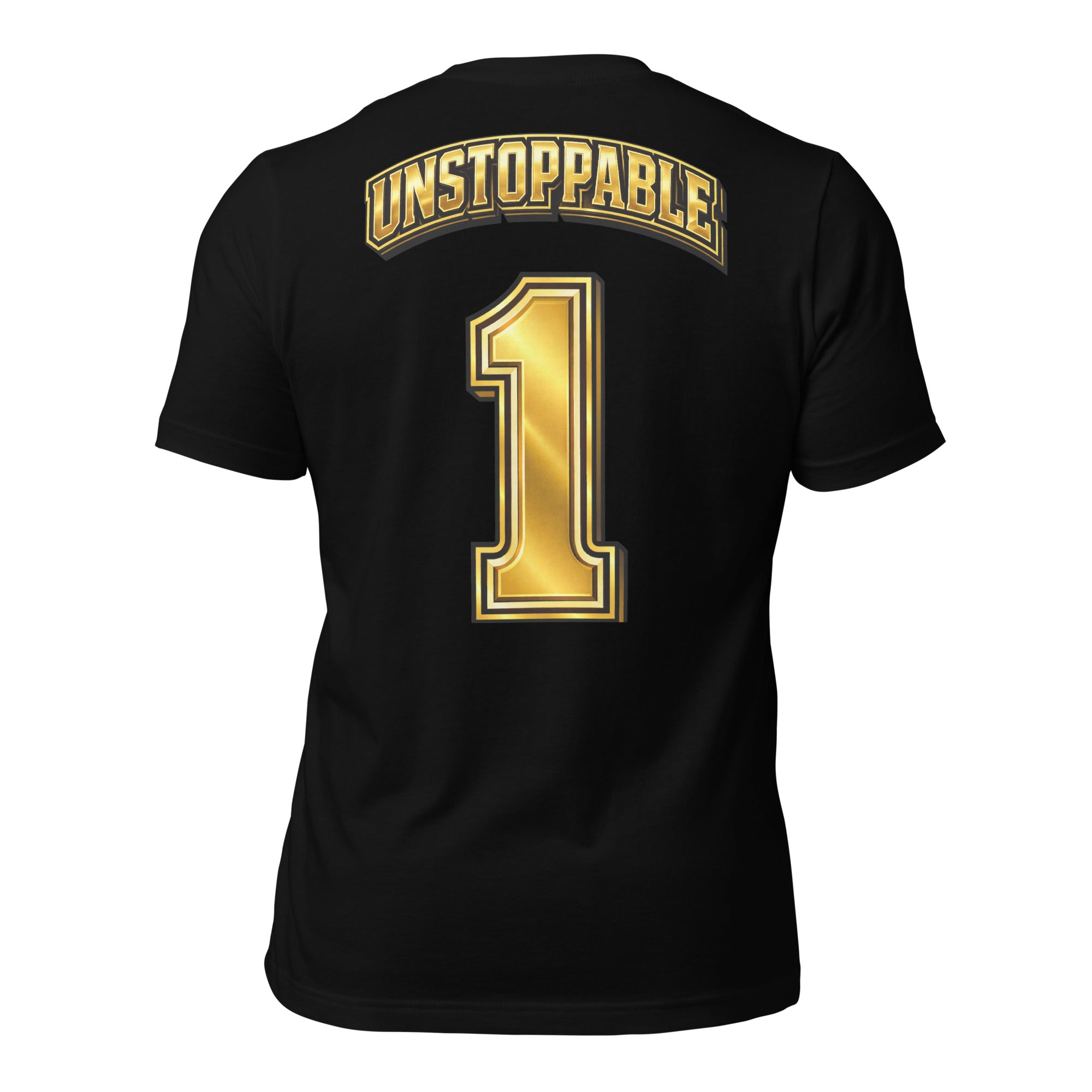 I AM UNSTOPPABLE #1 Championship Tee - Black/Gold